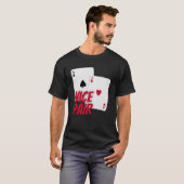 Mooi paar Poker Aces T-shirt (Voorkant volledig)