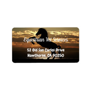 Mooi paard adreslabel etiket