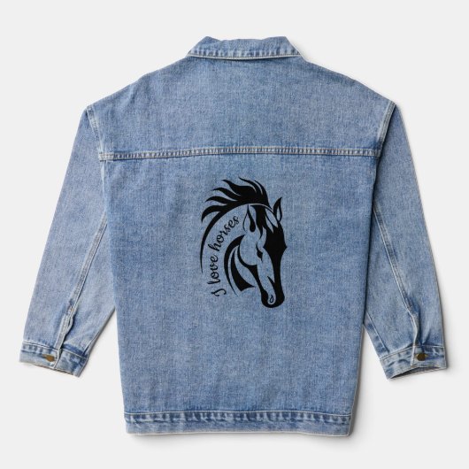 Mooi Paard Design Denim Jasje Denim Jacket (Achterkant)
