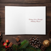 Mooi paard en Holly Winter Holiday Kerstmis Kaart