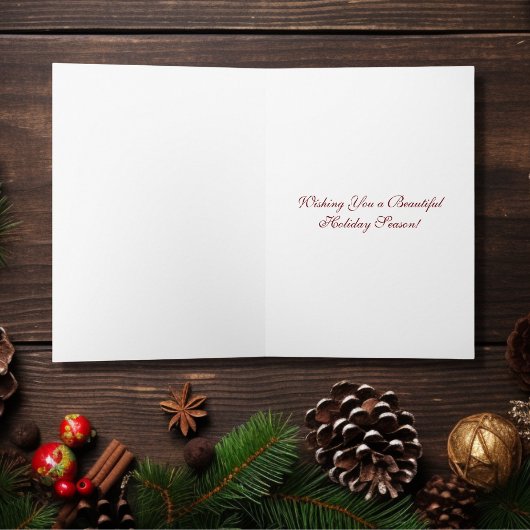 Mooi paard en Holly Winter Holiday Kerstmis Kaart