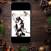 Mooi paard en Holly Winter Holiday Kerstmis Kaart