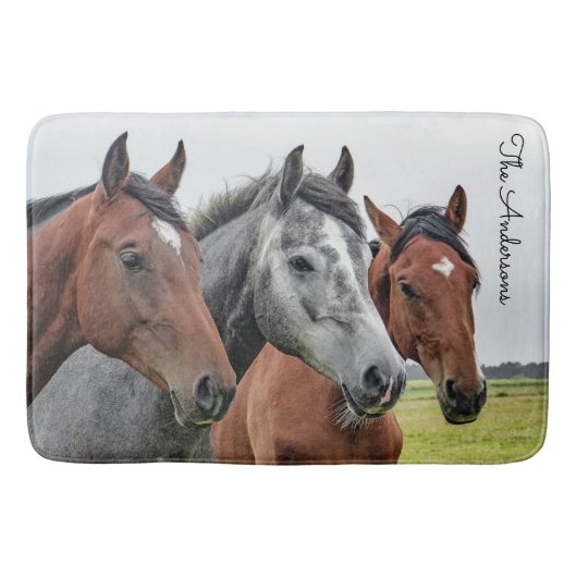 Mooi paard gepersonaliseerd badmat (Voorkant)