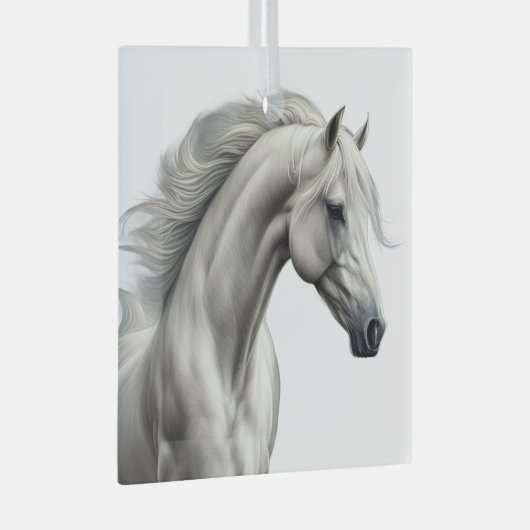 Mooi paard glas ornament (Voorkant Rechts)