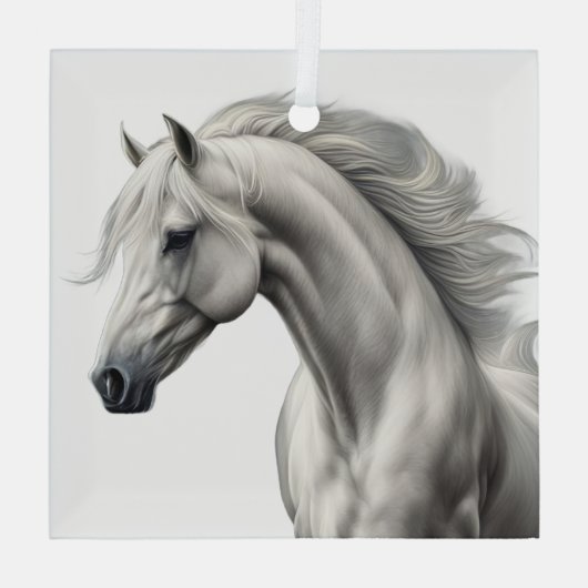 Mooi paard glas ornament (Achterkant)