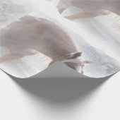 Mooi paard in de sneeuwschotel cadeaupapier (Hoek)