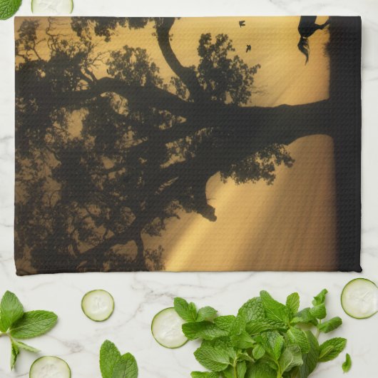 Mooi paard in de Sunrise Kitchen Towel Theedoek (Gevouwen)