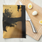 Mooi paard in de Sunrise Kitchen Towel Theedoek (Quarter Fold)