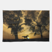 Mooi paard in de Sunrise Kitchen Towel Theedoek (Horizontaal)