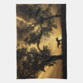 Mooi paard in de Sunrise Kitchen Towel Theedoek (Verticaal)