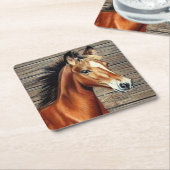 Mooi paard kartonnen onderzetters (Schuin)