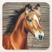 Mooi paard kartonnen onderzetters (Voorkant)
