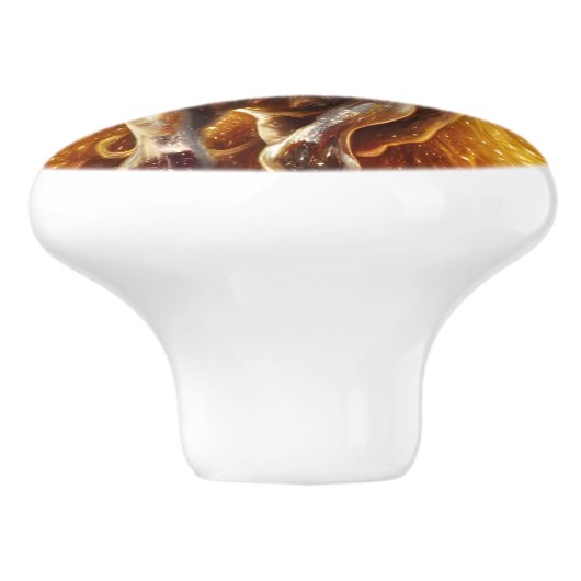 Mooi paard keramische knop (Zijkant)