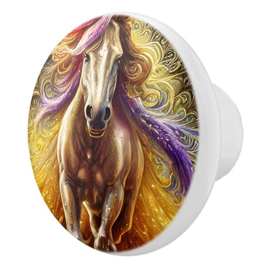 Mooi paard keramische knop (Rechts)