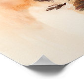 Mooi Paard met Bloemen Waterverf Poster (Hoek)