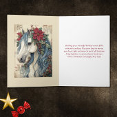 Mooi Paard met Lijst Kerst Feestdagen Kaart