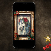 Mooi Paard met Lijst Kerst Feestdagen Kaart