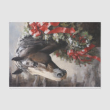 Mooi Paard met Winter Krans Kerstmis