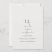 Mooi paard Modern Script 30th Birthday Kaart (Voorkant)