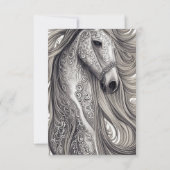 Mooi paard Modern script foto 'Birthday Flat' Bedankkaart (Achterkant)