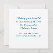 Mooi Paard op een Kerst Boerderij Gepersonaliseerd Kaart (Achterkant)