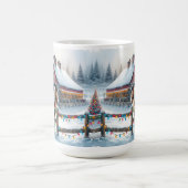 Mooi paard op een kerst Boerderij Koffiemok (Center)