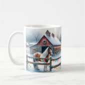 Mooi paard op een kerst Boerderij Koffiemok (Links)