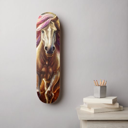 Mooi paard persoonlijk skateboard (Muurkunst)