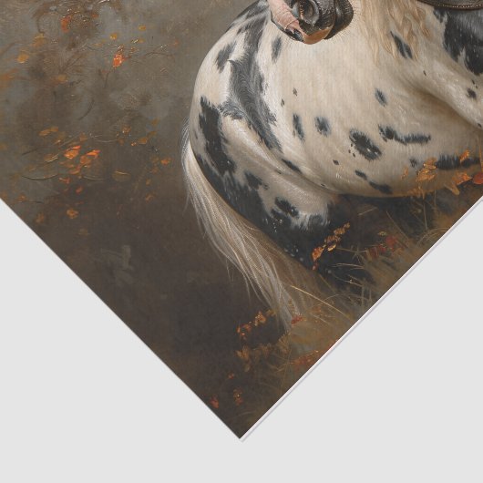 Mooi Paard Piebald Coat Schilderen Decoupage Tissuepapier (Detail)
