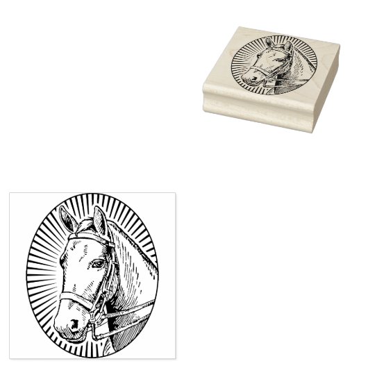 Mooi paard rubberstempel (Gestempeld)
