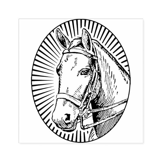Mooi paard rubberstempel (Afrduk)
