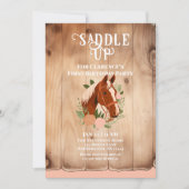 Mooi paard rustiek land eerste verjaardag kaart (Voorkant)