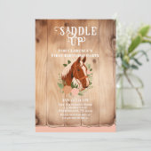 Mooi paard rustiek land eerste verjaardag kaart (Staand voorkant)