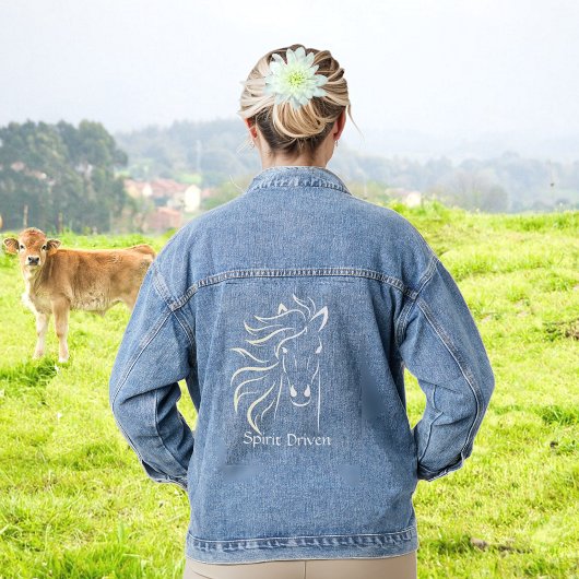 Mooi Paard Silhouet Denim Jacket