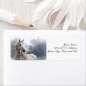 Mooi Paard Stromende Mane Retouradres Etiket (Insitu)