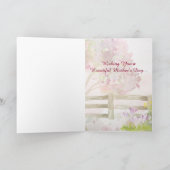 Mooi Paard, Veulen en Bloemen Paard Moederdag Kaart (Binnen)