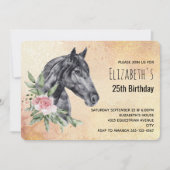 Mooi Paardenhoofd in Waterverf Verjaardag Kaart (Voorkant)