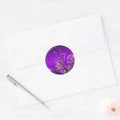 Mooi Paars Fantasy Ronde Sticker (Envelop)