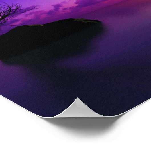 mooi paars landschap poster (Hoek)