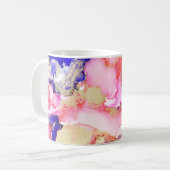 Mooi Paars roze  roze Abstract Koffiemok (Voorkant links)