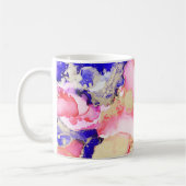 Mooi Paars roze  roze Abstract Koffiemok (Links)