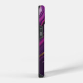 Mooi Paarse en gouden marmeren ontwerp iPhone Hoesje (Rechterkant)