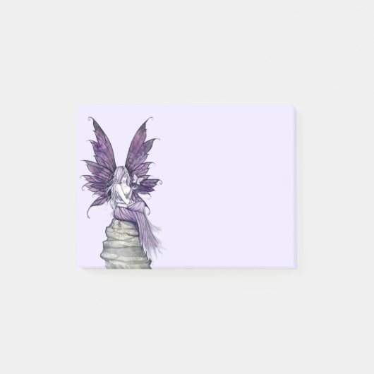 Mooi Paarse Fee en Vlinder Post-it® Notes (Voorkant)