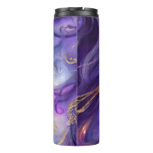 Mooi Paarse wervelende naadloze patroon Thermosbeker (Achterkant)