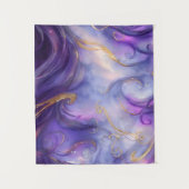 Mooi Paarse wervelende naadloze patroon Wandkleed (Voorkant)