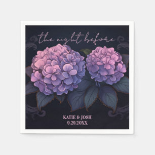 Mooi Paarse zwarte Hydrangea repetitie diner Servet