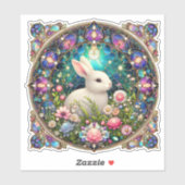 Mooi Paaskonijn Tuin Glas in lood Sticker (Vel)