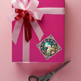 Mooi Paaskonijn Tuin Glas in lood Sticker