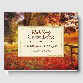 Mooi Pad Herfst Laat Herfst Christelijk Bruiloft Gastenboek