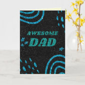 Mooi papa Vaderdag Glitter Kaart (Gele Bloem)